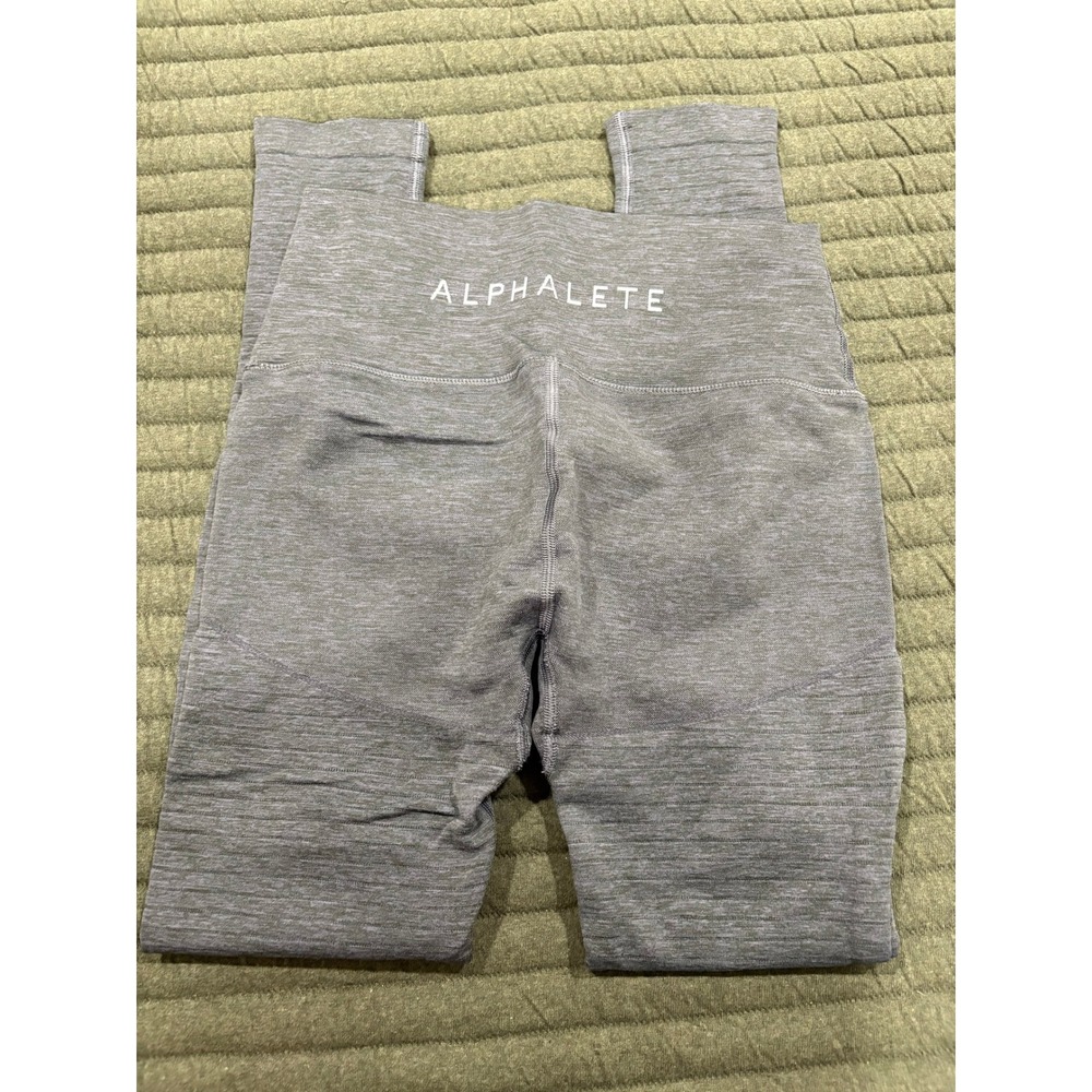 Alphalete R6 Revival Legging Heathered Dark Grey Marl Charcoal Medium Seamless